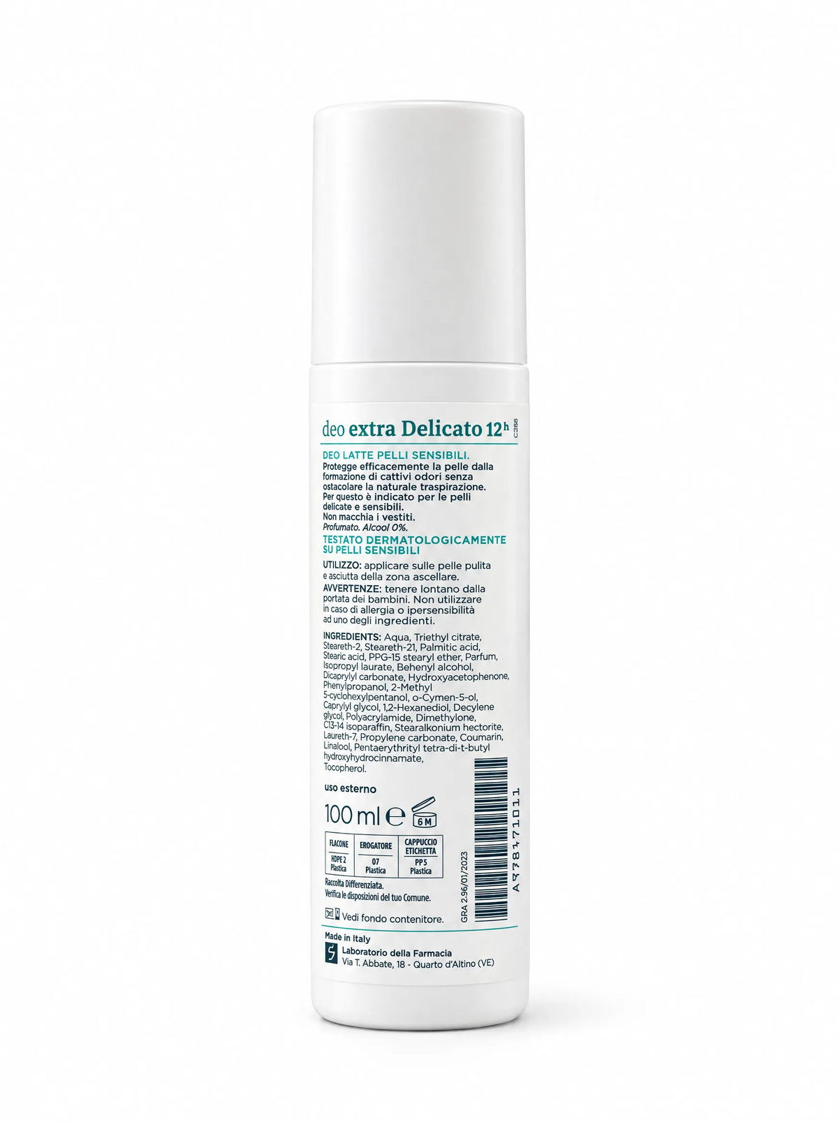 Deo extra Delicato Pelli Sensibili Latte 100ML